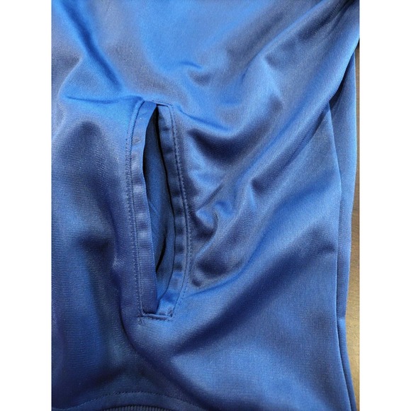 WOMEN'S BEBE SPORTS ATHLETIC JACKET- BLUE WITH PINK & WHITE ARM STRIPES -CUTE! - Picture 6 of 9